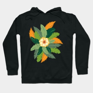 Colorful Leaf and Flower Design Hoodie